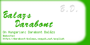balazs darabont business card
